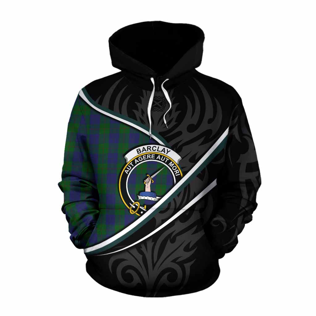 Barclay Tartan Family Crest Cotton Hoodie Celtic Scottish Thistle Floral - Tartan Vibes Clothing