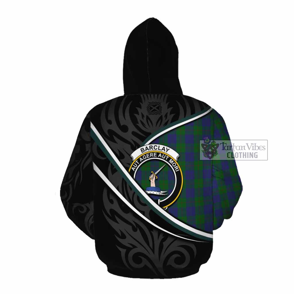 Barclay Tartan Family Crest Cotton Hoodie Celtic Scottish Thistle Floral - Tartan Vibes Clothing