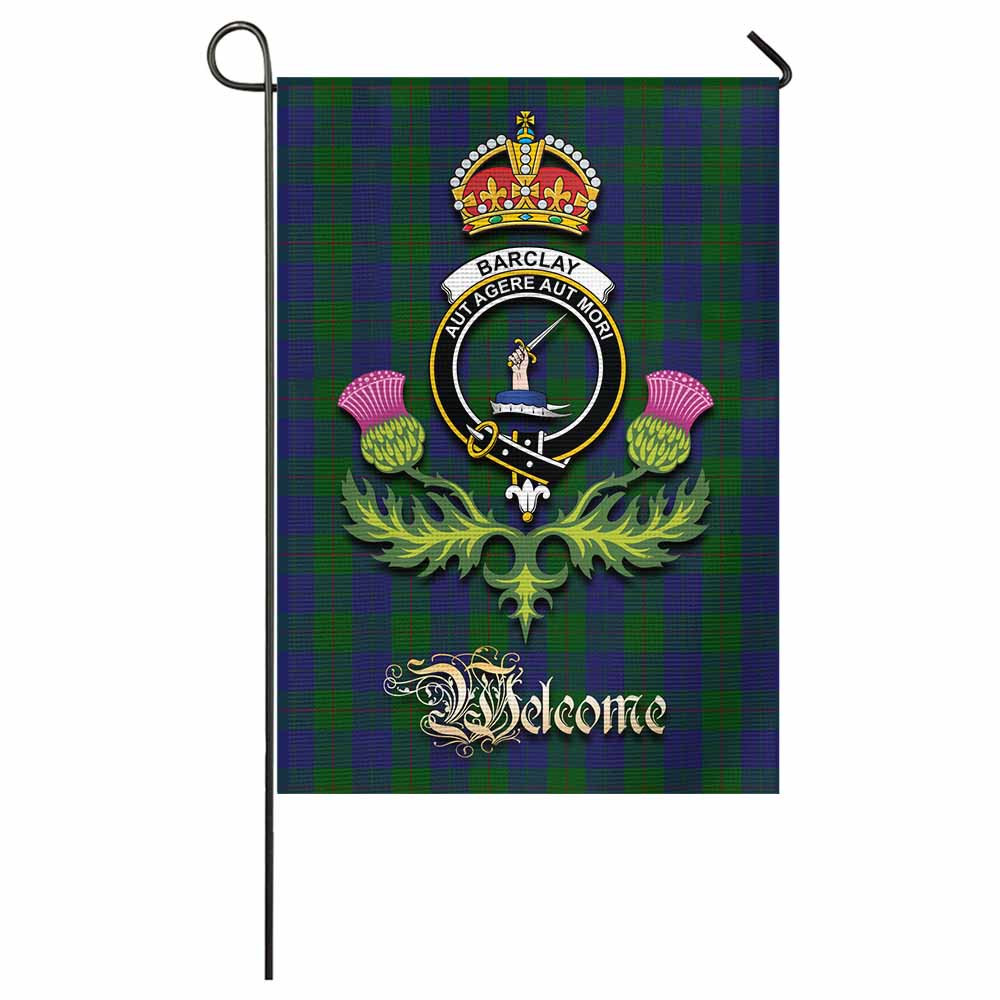 Barclay Tartan Family Crest Garden Flag Royal Thistle Welcome Style - Tartan Vibes Clothing