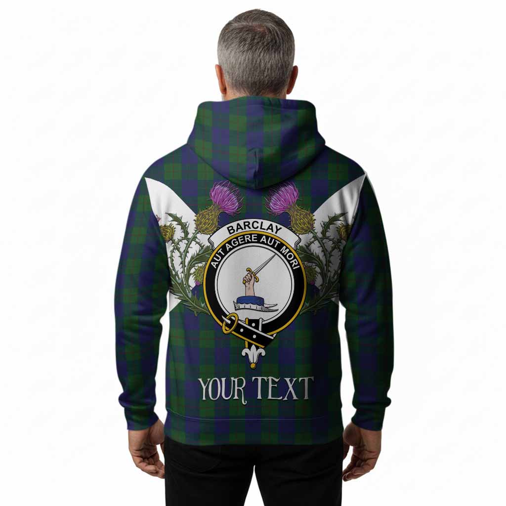 Barclay Tartan Family Crest Hoodie Scottish Burns Night Thistle Floral