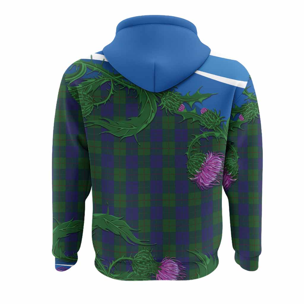 Barclay Tartan Family Crest Hoodie Thistle in Minimalism