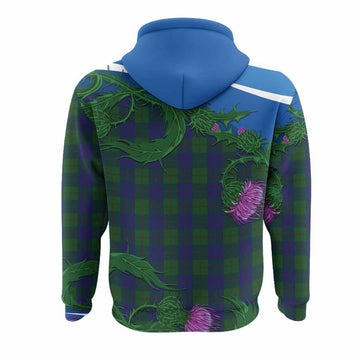 Barclay Tartan Family Crest Hoodie Thistle in Minimalism