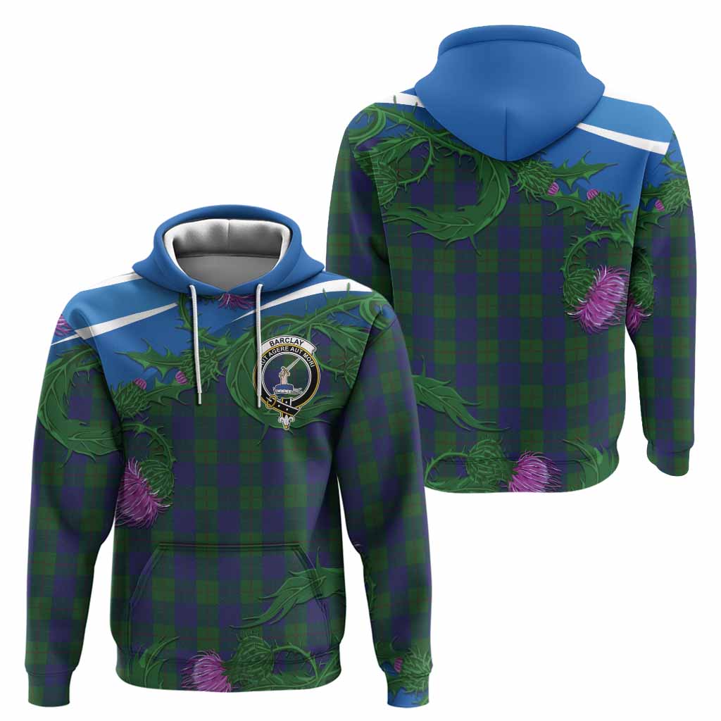 Barclay Tartan Family Crest Hoodie Thistle in Minimalism
