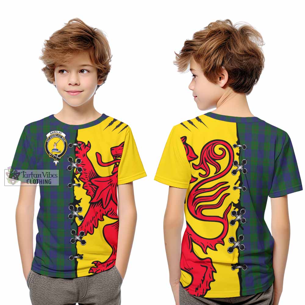 Barclay Tartan Family Crest Kid T-shirt Lion Rampant Honor - Tartan Vibes Clothing