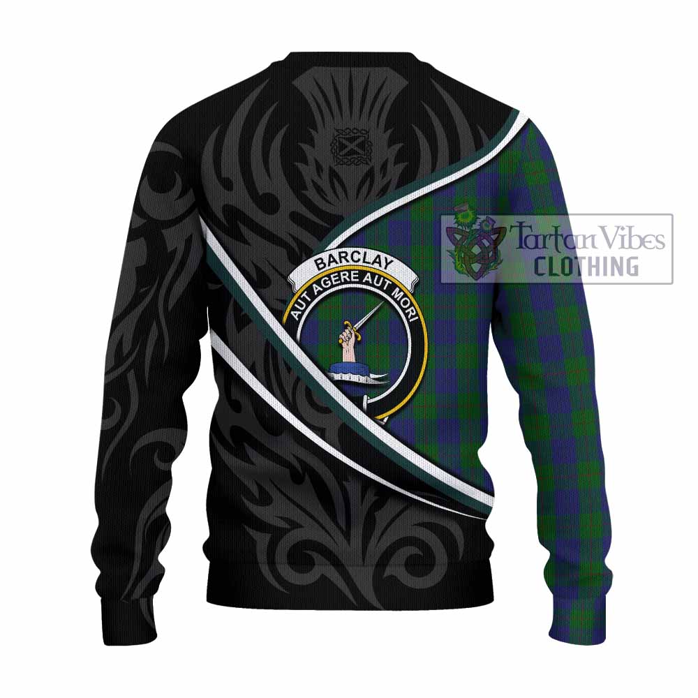 Barclay Tartan Family Crest Knitted Sweater Celtic Scottish Thistle Floral - Tartan Vibes Clothing