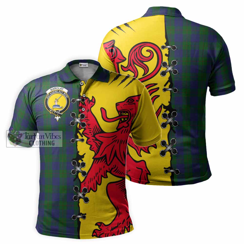 Barclay Tartan Family Crest Polo Shirt Lion Rampant Honor - Tartan Vibes Clothing