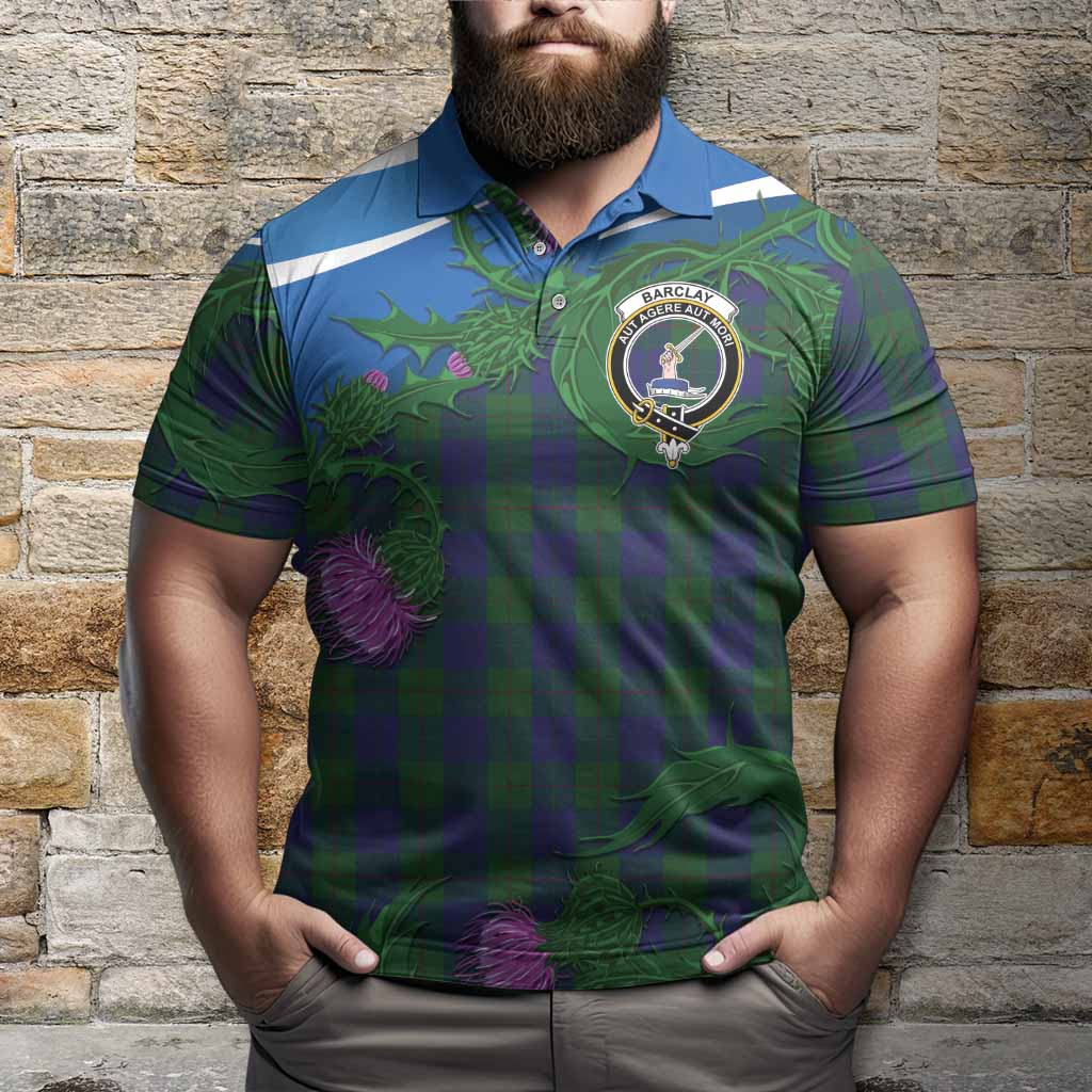 Barclay Tartan Family Crest Polo Shirt Thistle in Minimalism