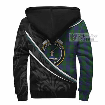 Barclay Tartan Family Crest Sherpa Hoodie Celtic Scottish Thistle Floral