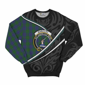 Barclay Tartan Family Crest Sweatshirt Celtic Scottish Thistle Floral