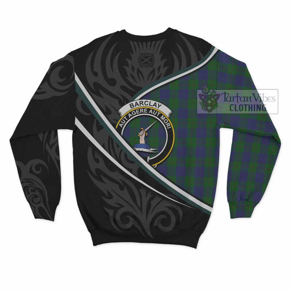 Barclay Tartan Family Crest Sweatshirt Celtic Scottish Thistle Floral - Tartan Vibes Clothing