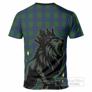 Barclay Tartan Family Crest T-Shirt Crowned Lion Roaring