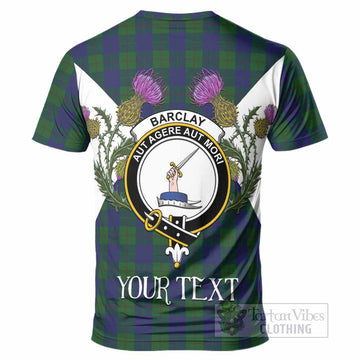 Barclay Tartan Family Crest T-Shirt Scottish Burns Night Thistle Floral