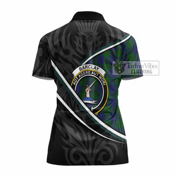 Barclay Tartan Family Crest Women's Polo Shirt Celtic Scottish Thistle Floral - Tartan Vibes Clothing