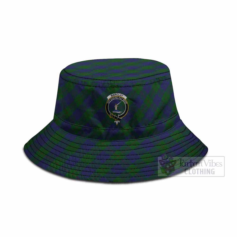 Barclay Tartan Fishing Hat with Family Crest