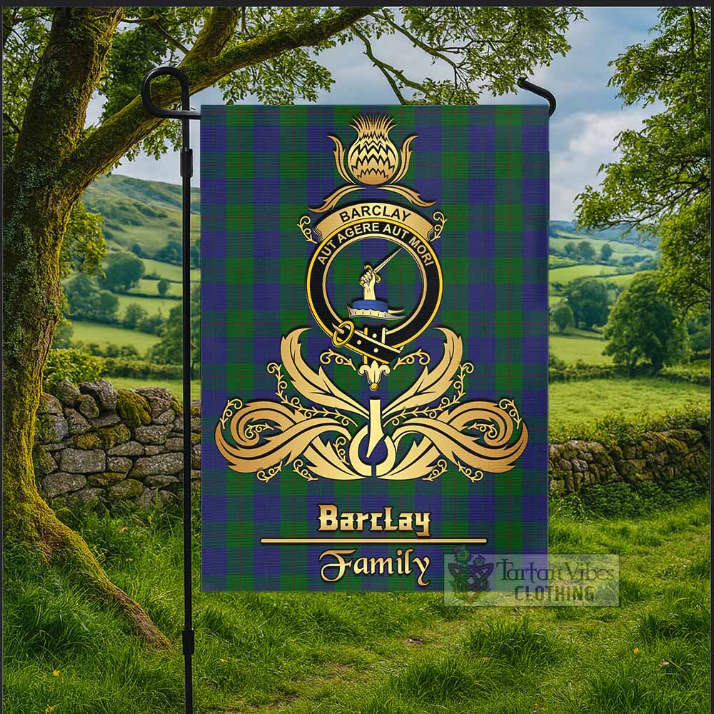 Barclay Tartan Garden Flag with Highland Thistle Cherish Family Crest Style - Tartan Vibes Clothing