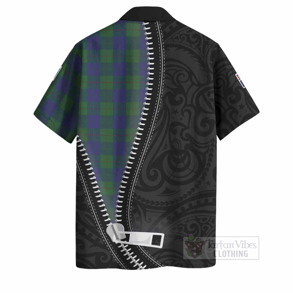 Barclay Tartan Hawaiian Shirt New Zealand Pattern Unique Zipper Stylized