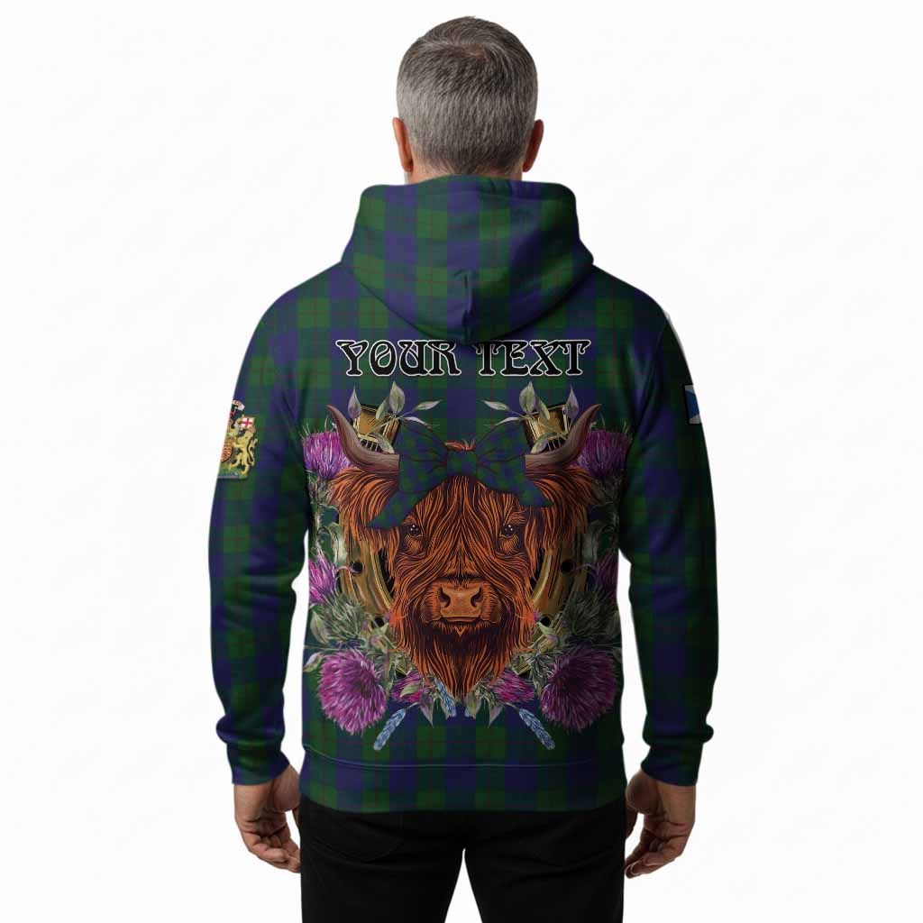 Barclay Tartan Hoodie Scottish Thistle Heilan Coo