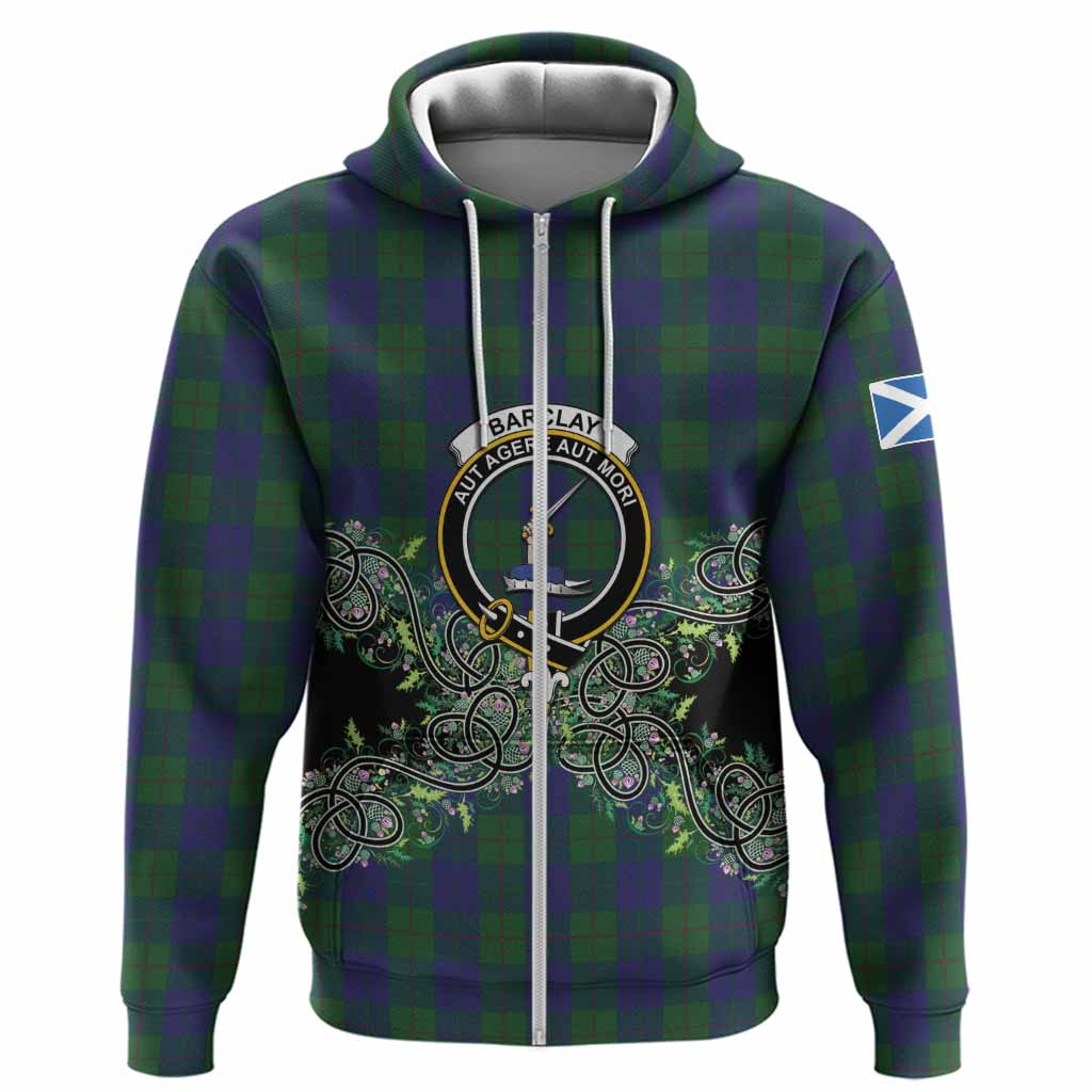 Barclay Tartan Hoodie Thistle Scottish Spirit