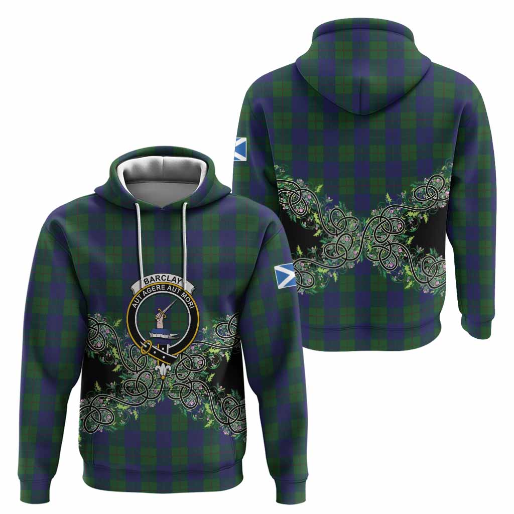 Barclay Tartan Hoodie Thistle Scottish Spirit