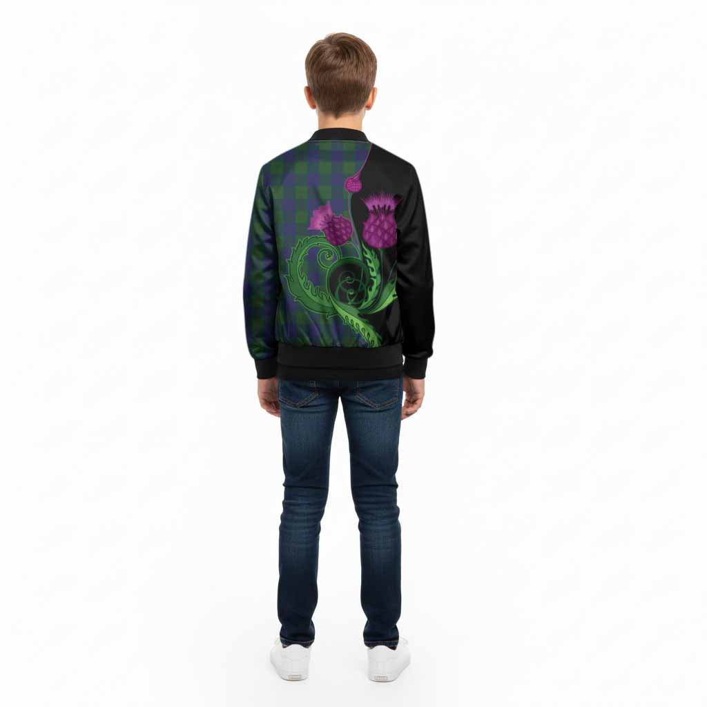 Barclay Tartan Kid Bomber Jacket Traditional Scottish Thistle