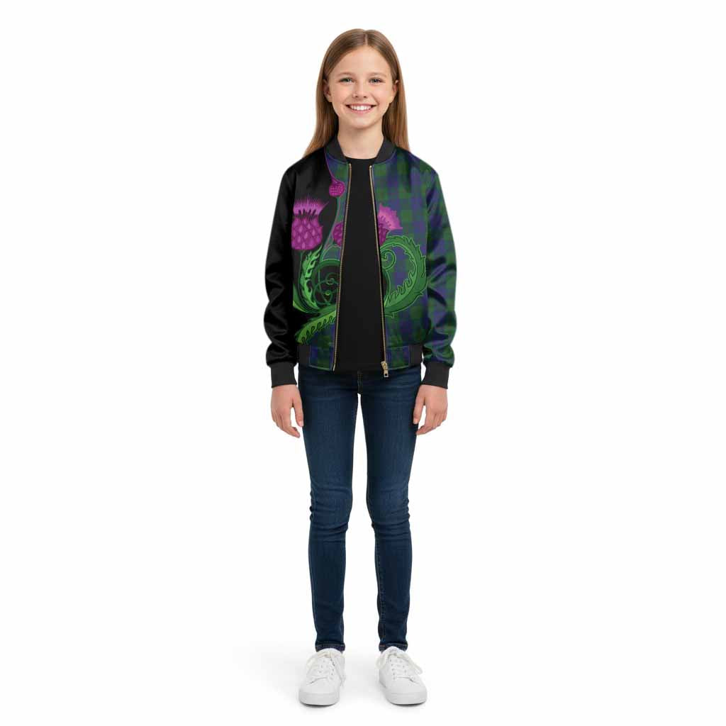 Barclay Tartan Kid Bomber Jacket Traditional Scottish Thistle