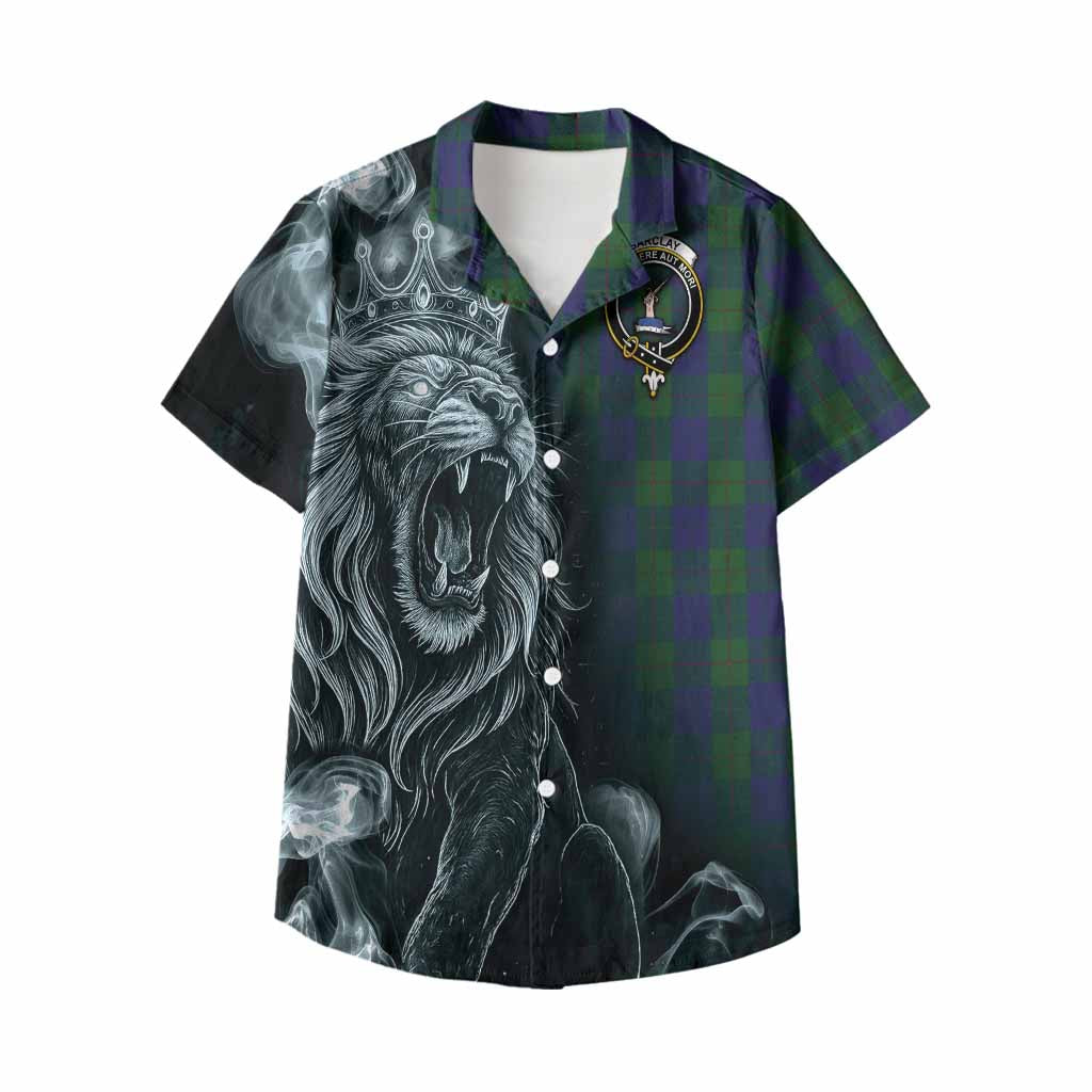 Barclay Tartan Kid Hawaiian Shirt Roaring Lion Heritage