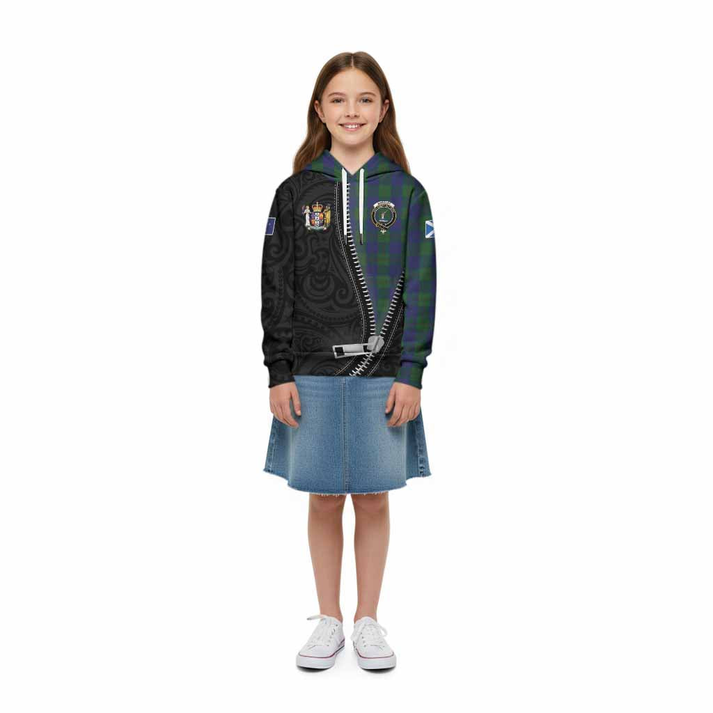 Barclay Tartan Kid Hoodie New Zealand Pattern Unique Zipper Stylized