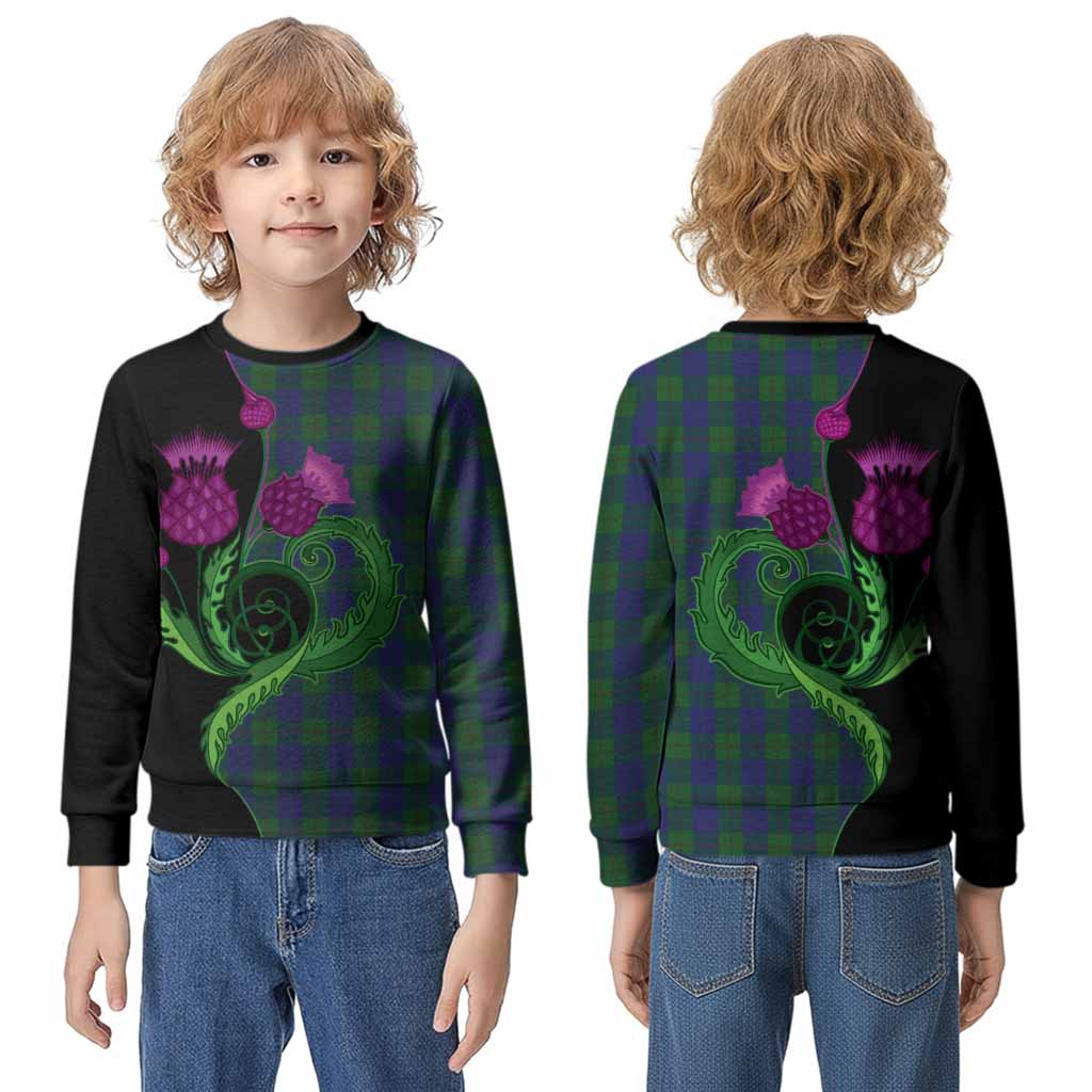 Barclay Tartan Kid Knitted Sweatshirt Traditional Scottish Thistle