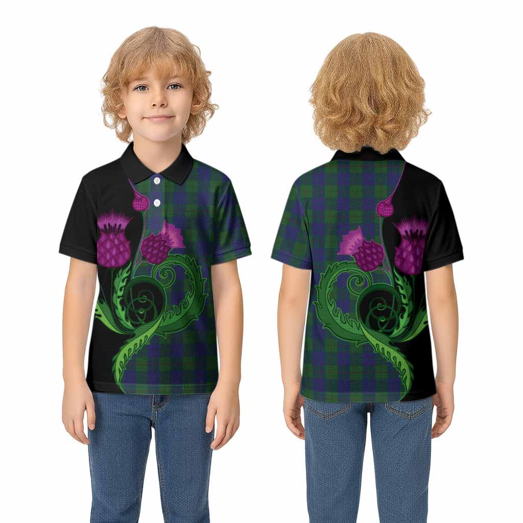 Barclay Tartan Kid Polo Shirt Traditional Scottish Thistle