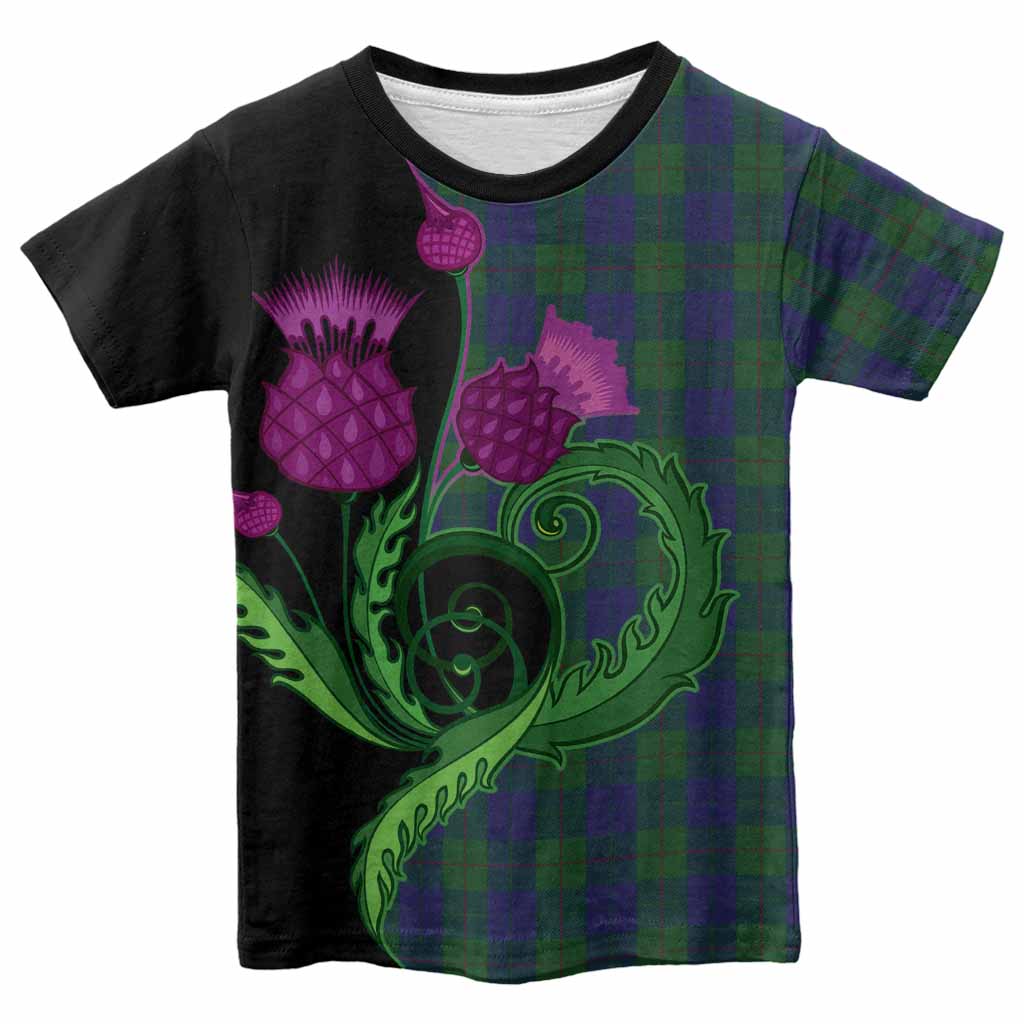 Barclay Tartan Kid T-shirt Traditional Scottish Thistle