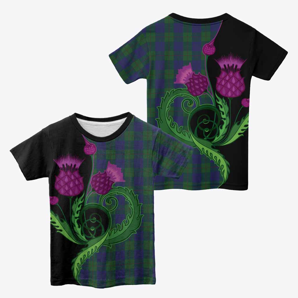 Barclay Tartan Kid T-shirt Traditional Scottish Thistle