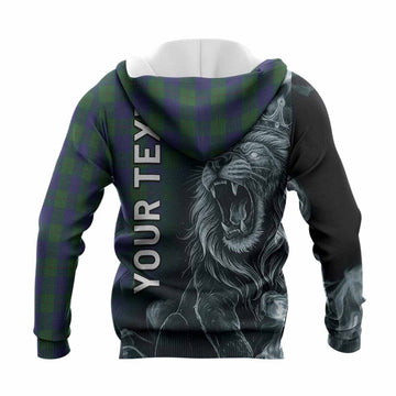 Barclay Tartan Knitted Hoodie Roaring Lion Heritage