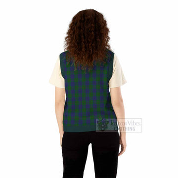 Barclay Tartan Knitted V-Neck Vest with Family Crest