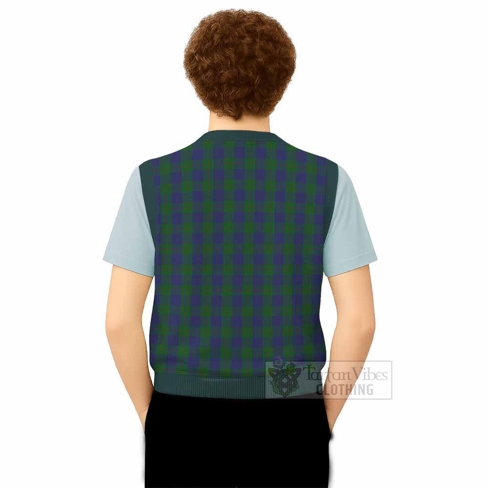 Barclay Tartan Knitted V-Neck Vest with Family Crest - Tartan Vibes Clothing