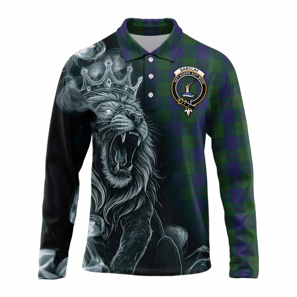 Barclay Tartan Long Sleeve Polo Shirt Roaring Lion Heritage
