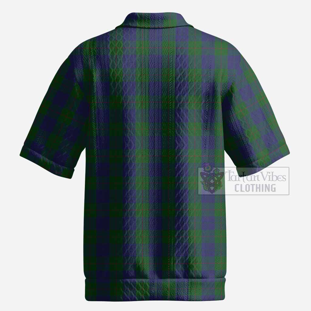 Barclay Tartan Men’s Polo Sweater Top with Family Crest