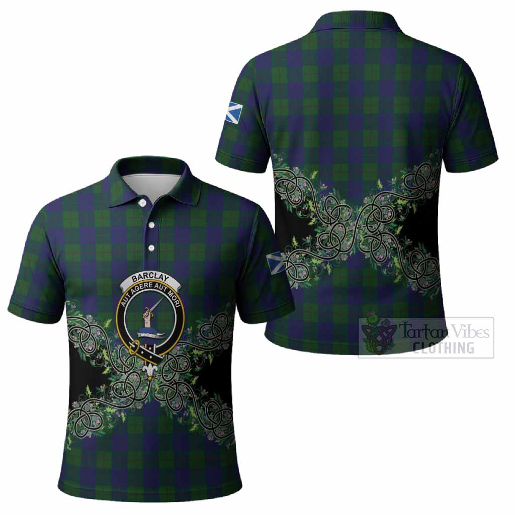 Barclay Tartan Polo Shirt Thistle Scottish Spirit