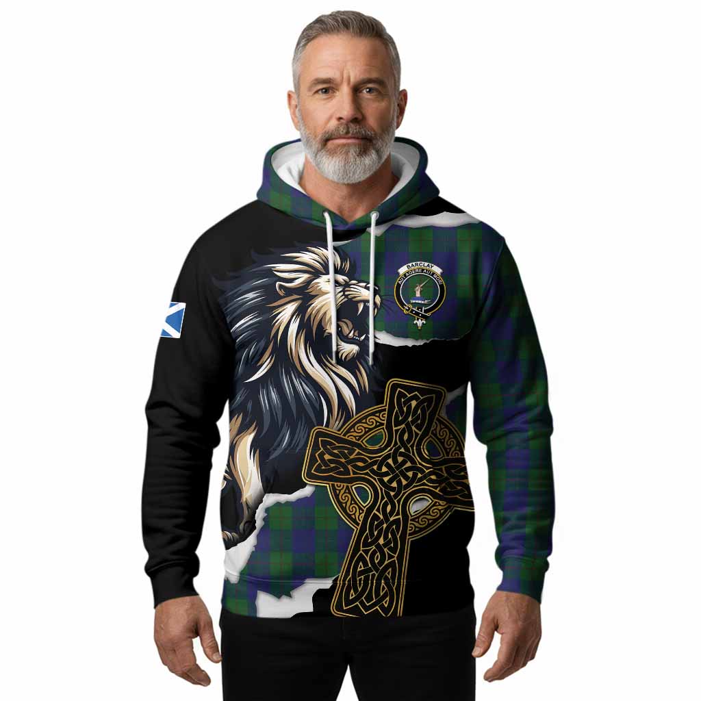 Barclay Tartan Scottish Hoodie Lion Celtic Heritage