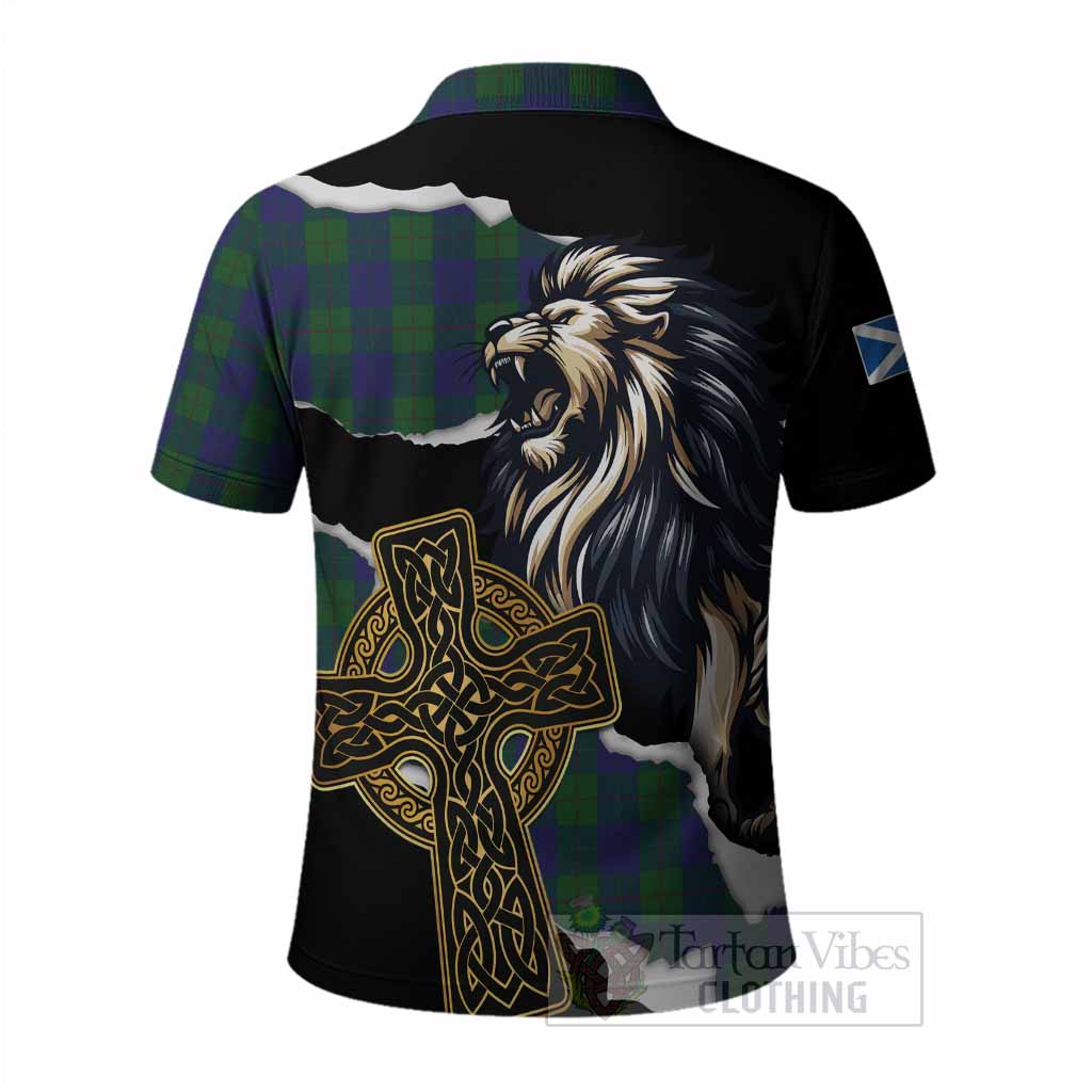 Barclay Tartan Scottish Polo Shirt Lion Celtic Heritage
