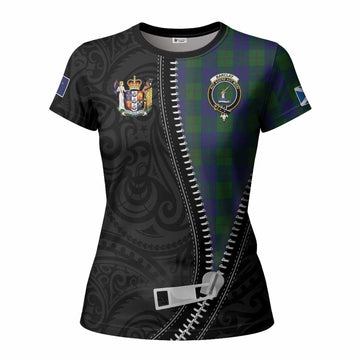 Barclay Tartan Women T shirt New Zealand Pattern Unique Zipper Stylized