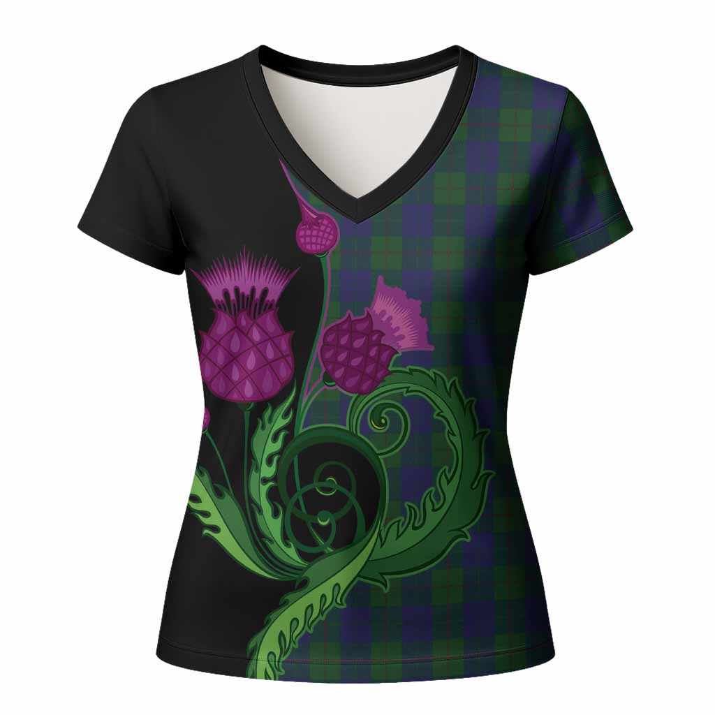 Barclay Tartan Women T shirt Traditional Scottish Thistle