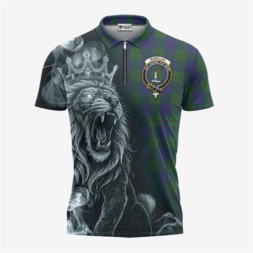 Barclay Tartan Zipper Polo Shirt Roaring Lion Heritage