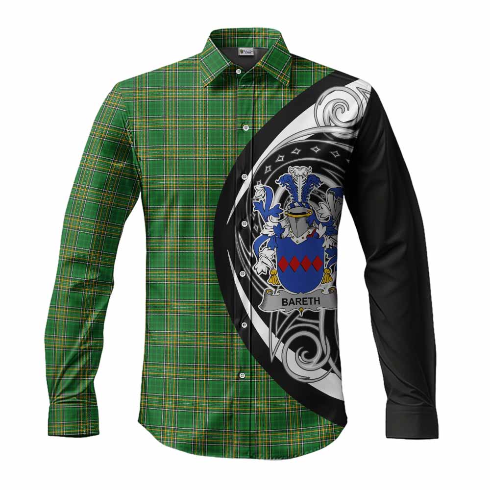 Bareth Irish Clan Long Sleeve Button Shirt Celtic Circle Style Men's Shirt S - Tartan Vibes Clothing