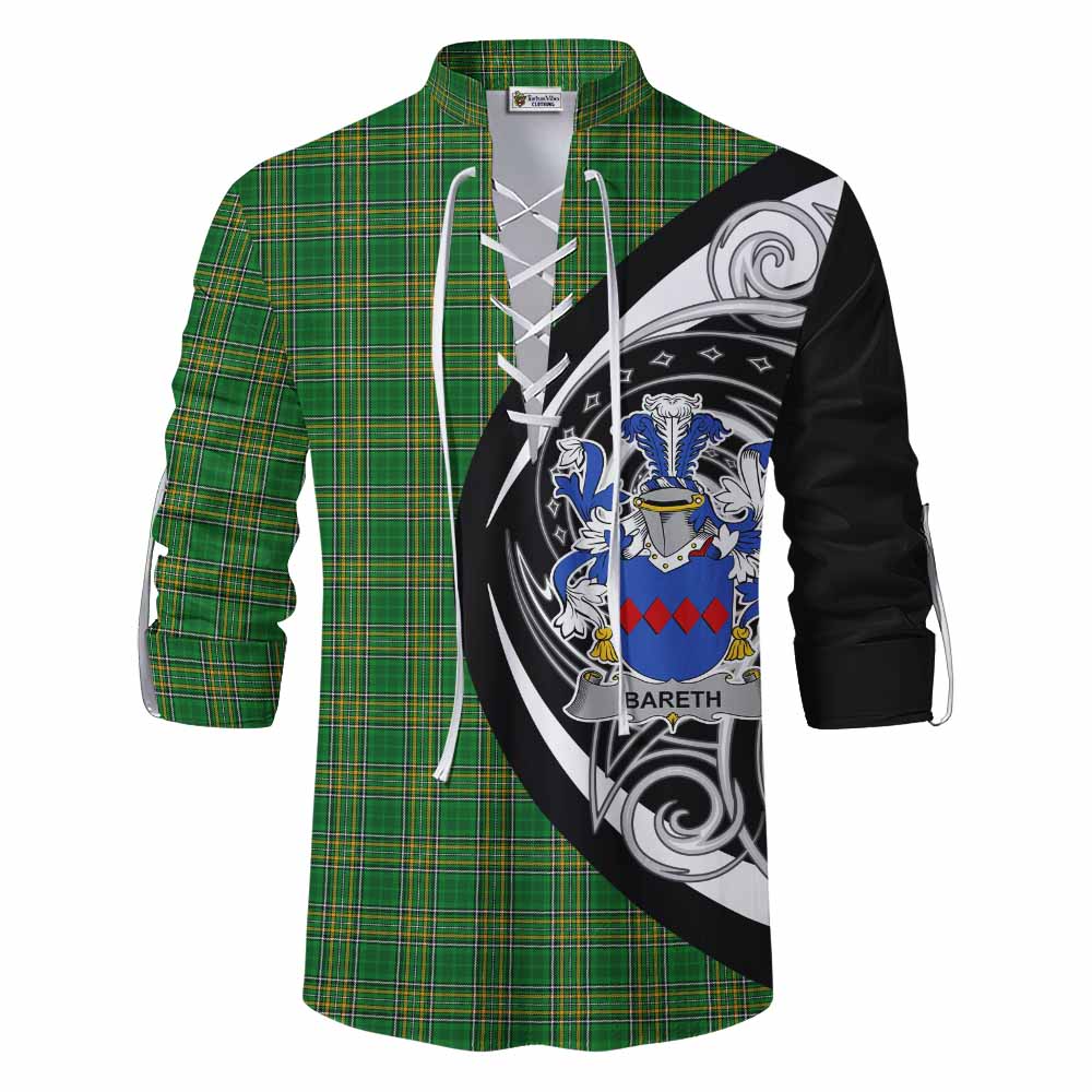 Tartan Vibes Clothing Bareth Irish Clan Ghillie Kilt Shirt Celtic Circle Style