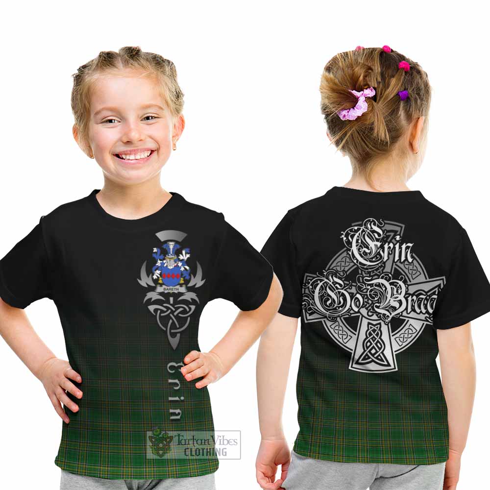 Bareth Irish Clan Kid T-Shirt with Coat of Arms Erin Go Bragh Celtic Inspired - Tartan Vibes Clothing