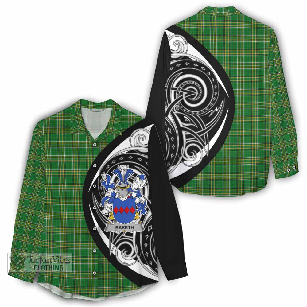 Tartan Vibes Clothing Bareth Irish Clan Women's Casual Shirt Celtic Circle Style