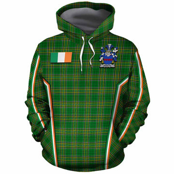 Bareth Irish Clan Coat of Arm Tartan Cotton Hoodie Flag Style