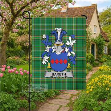 Bareth Irish Clan Tartan Garden Flag with Coat of Arms