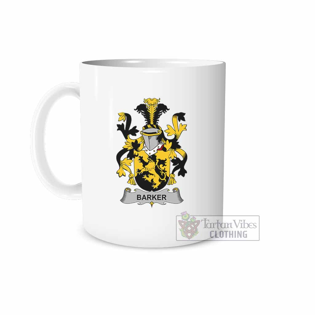 Tartan Vibes Clothing Barker Irish Clan Coat of Arms Ceramic Mug