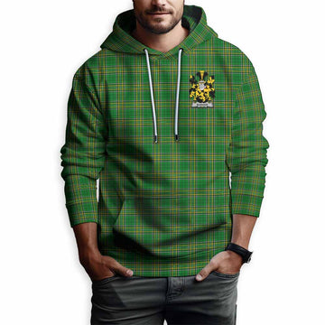 Barker Irish Clan Tartan Hoodie with Coat of Arms